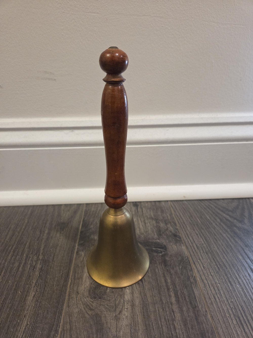 VTG Brass Bell with Wood Handle