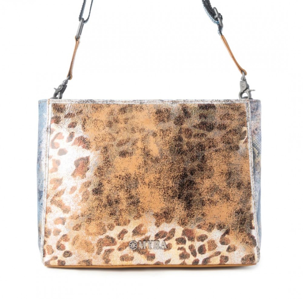 Bags Shoulder Myrabag Safari Glow Metallic Cheetah