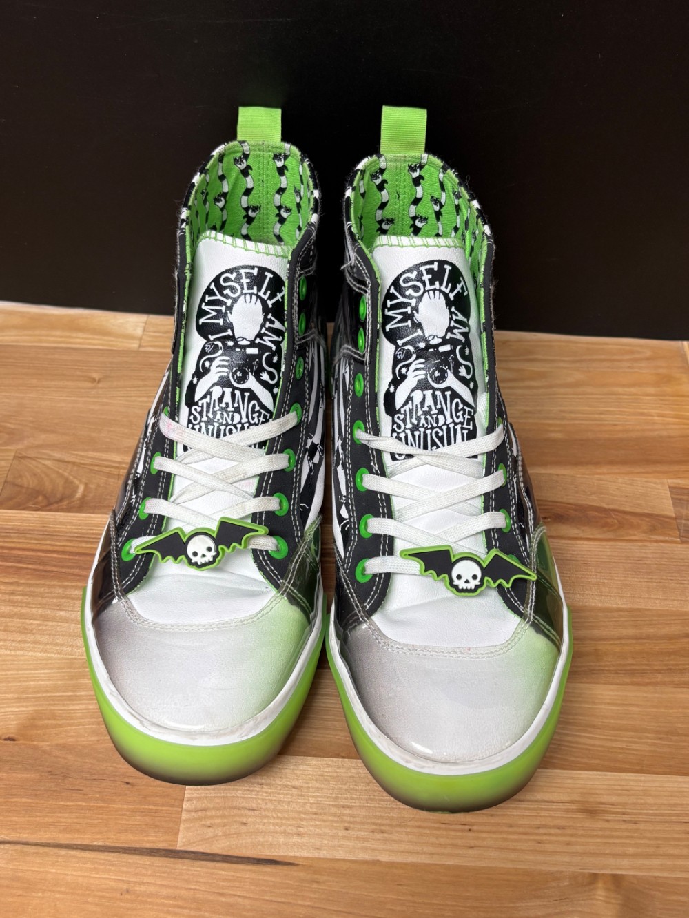 Beetlejuice Ground Up High Top Sneakers Black Green Its Showtime Size 9.5
