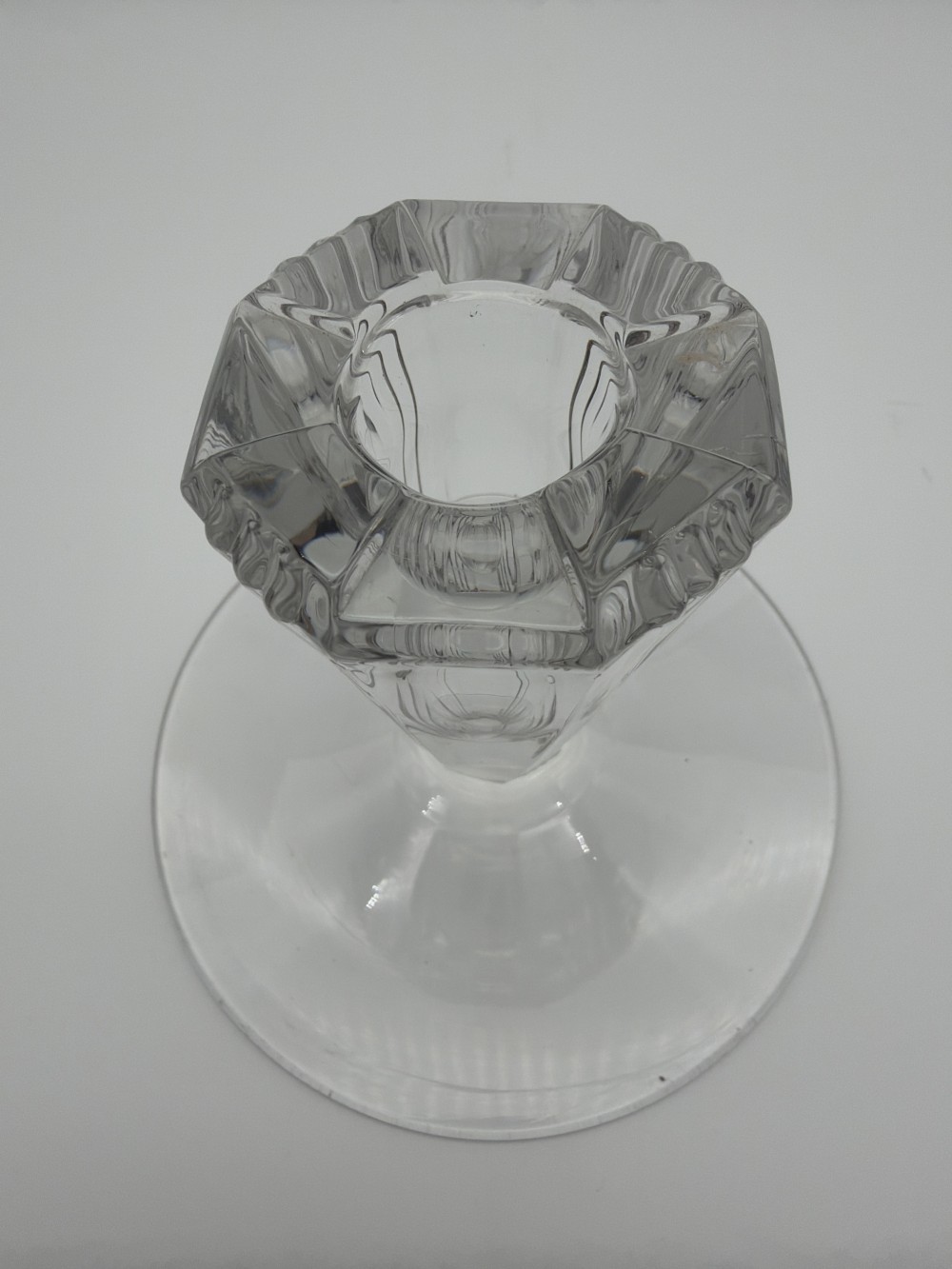 Art Deco Style Glass Candlestick
