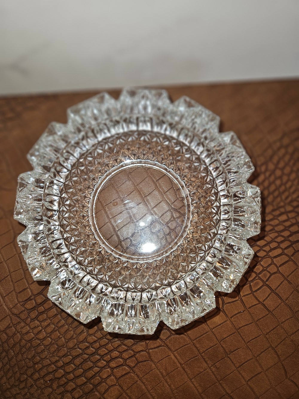 Vintage Mikasa Hoya Japan crystal ashtray