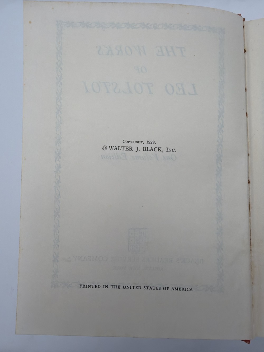 1928 The Works of Leo Tolstoi