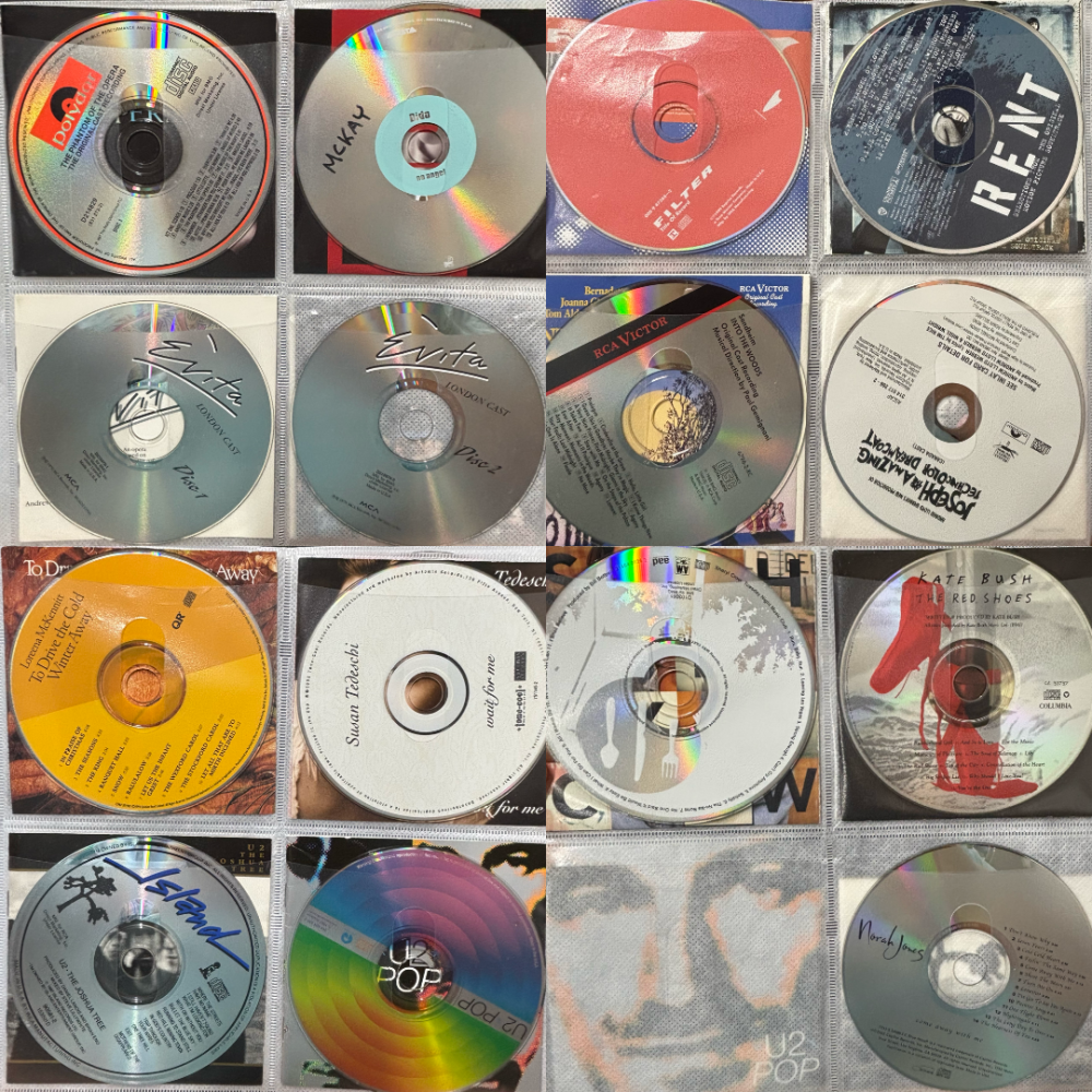 CD Music Collection Binder – 144 CDs Rock Alternative Pop Country Soundtracks w/ Front Inserts Bundled Lot