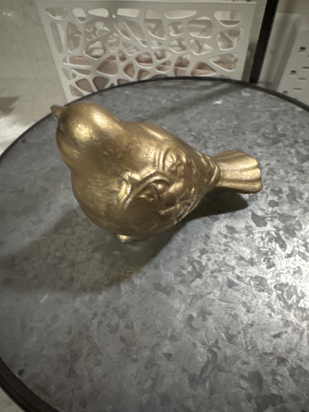 POTTERY BIRD, GOLD