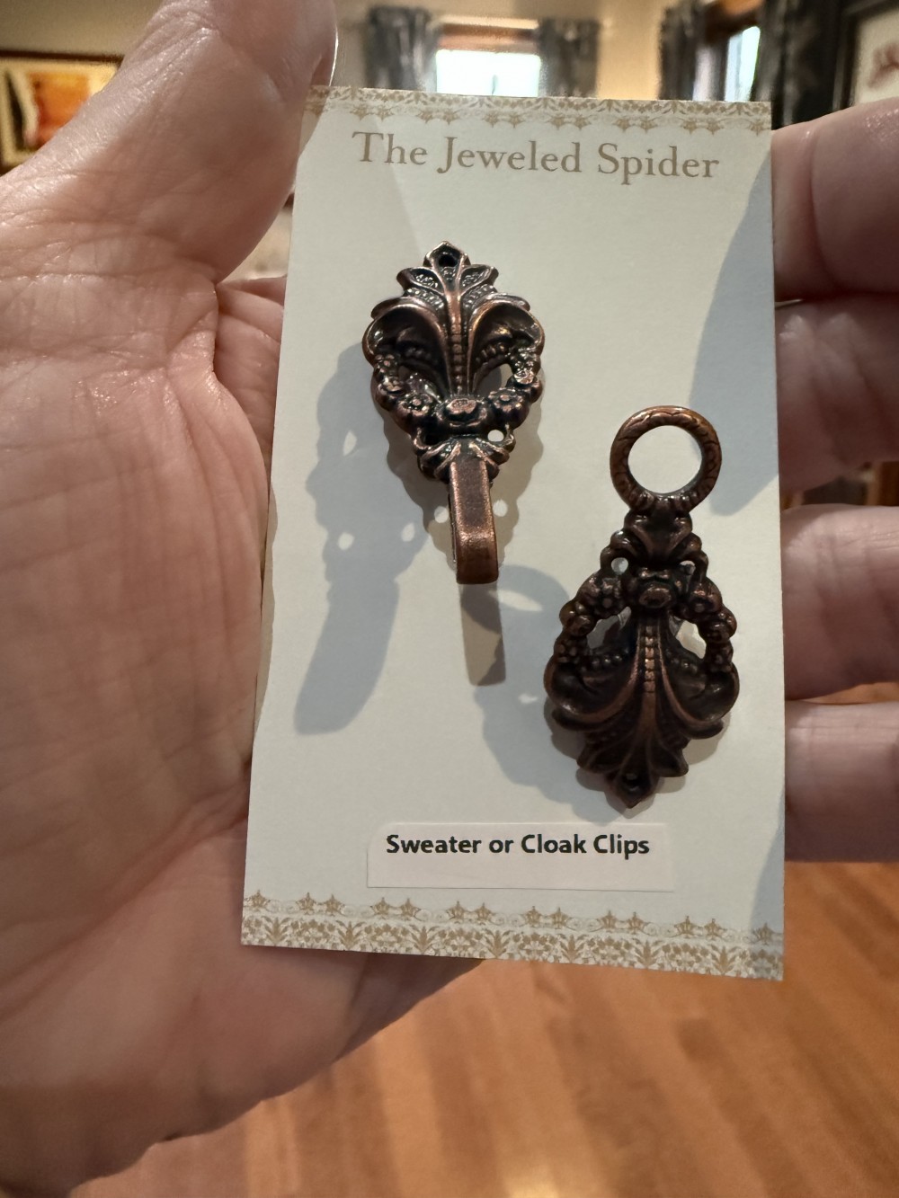 Sweater Clip, Cloak Clip, Dress Clip: Dotted Fan