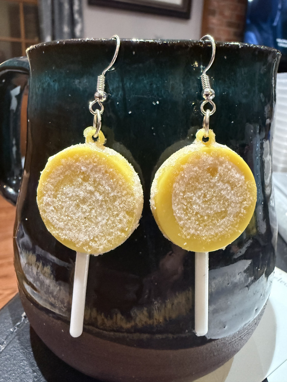Earrings - Candy, Lolly Pops, Suckers, Yellow
