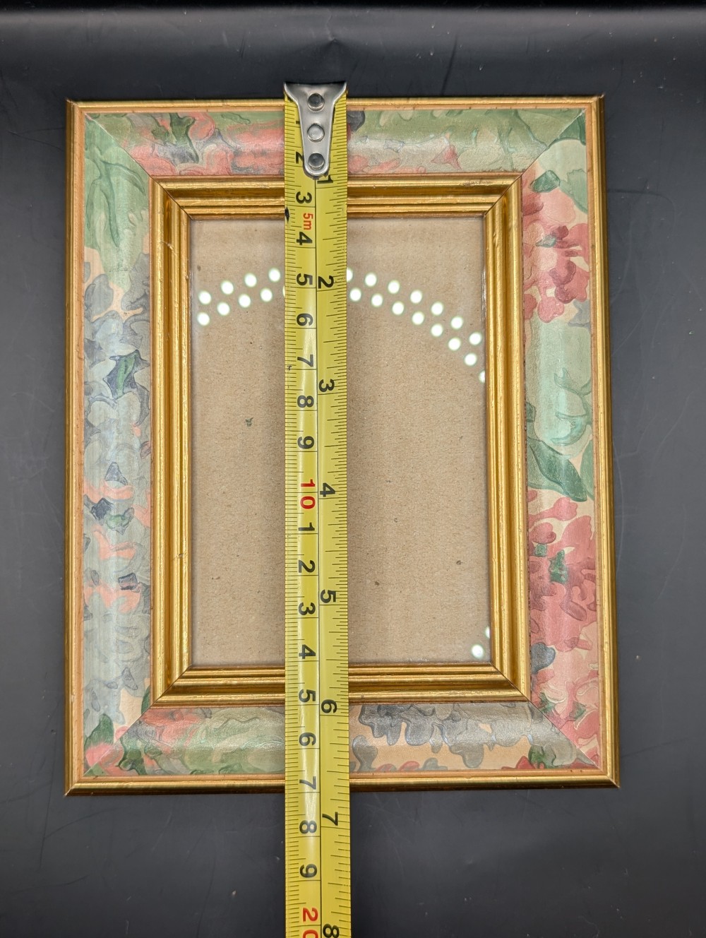 Floral/gold picture frame 4x6