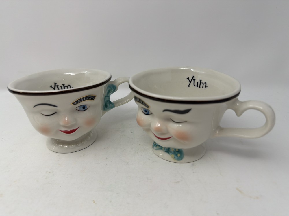 Pair Vtg Baileys Irish Cream Mugs