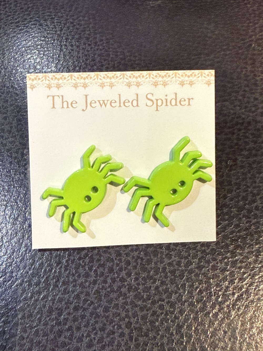 Stud Earrings  - Acrylic Medium Spider