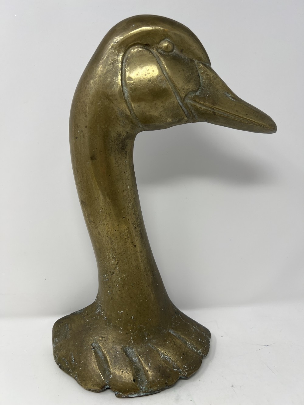 Vtg Brass Duck Doorstop; Rare Find