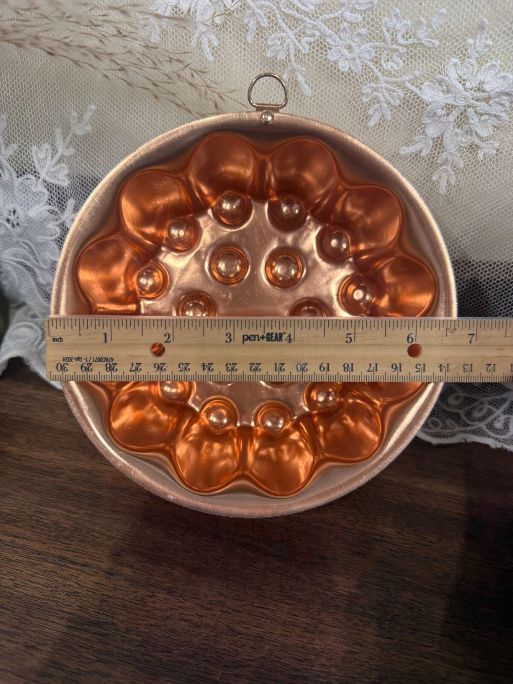Copper Tone Bubble Mold with Hanging Ring