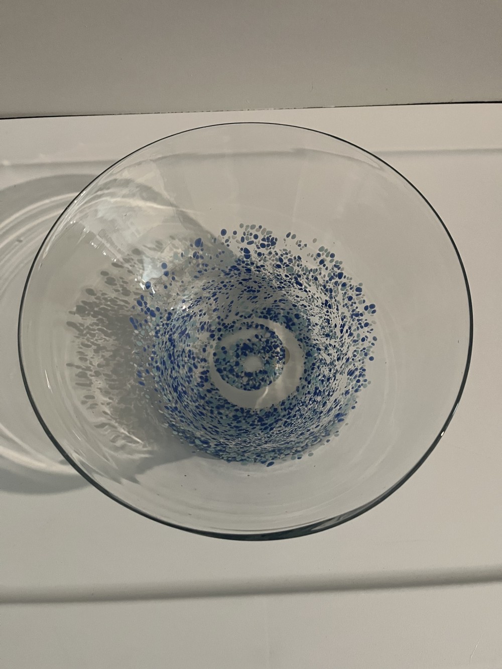 Mariposa blown confetti glass bowl