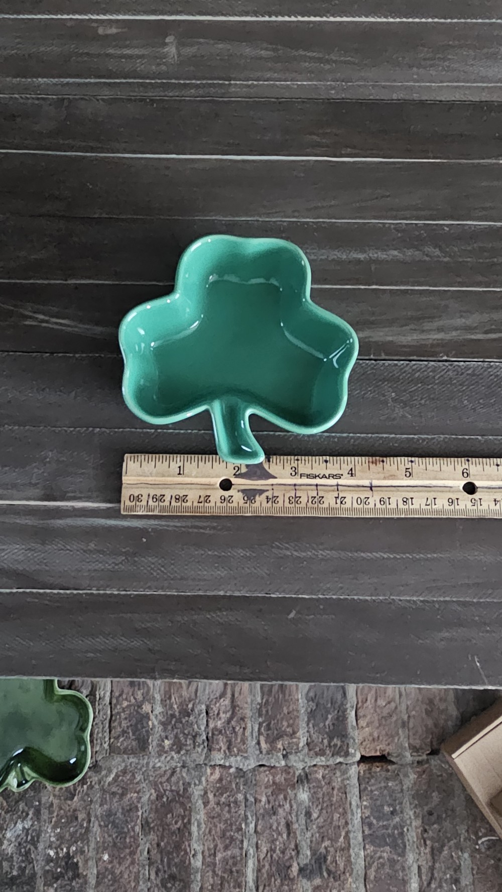 Small green ceramic dish
