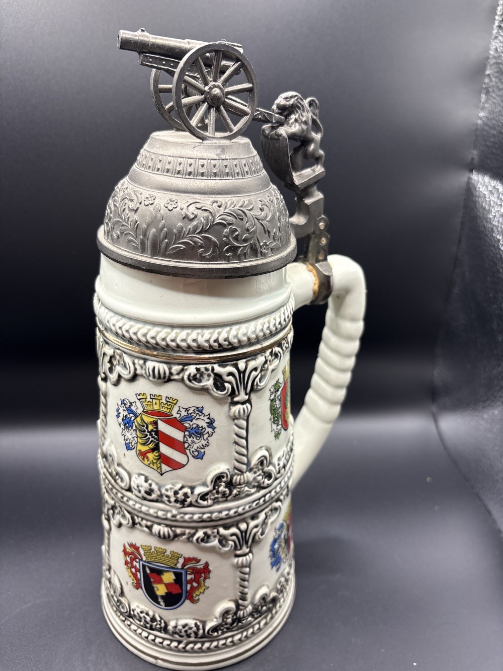 Japanese Made Ceramic Beer Stein Vintage ~10.5 in H