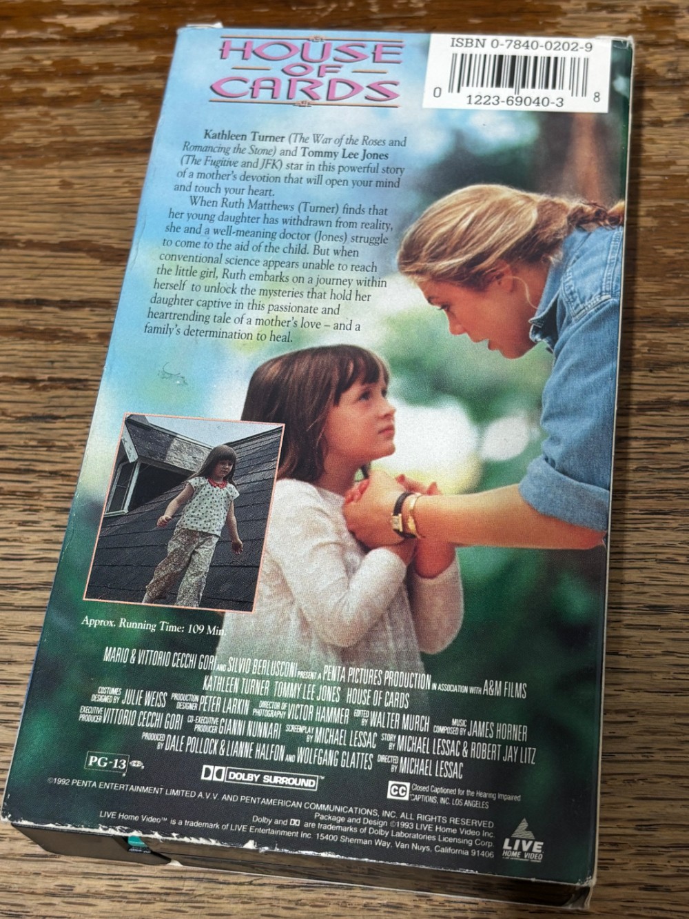 House of Cards VHS Movie Kathleen Turner Tommy Lee Jones 1993 Drama