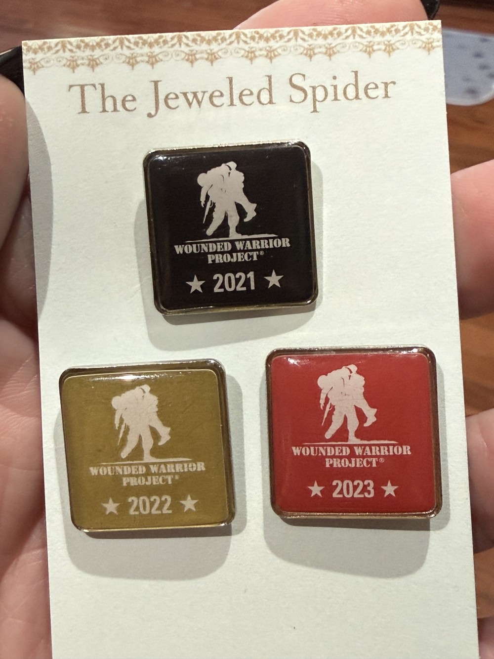 Wounded Warrior Project Pin Set: 2021, 2022, 2023