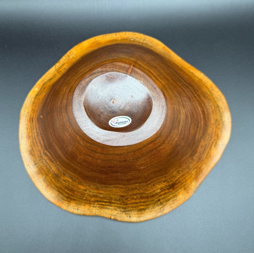 Signed Lindsay Frost Walnut Studio Art Bowl #651 – Spalted Live Edge Turning