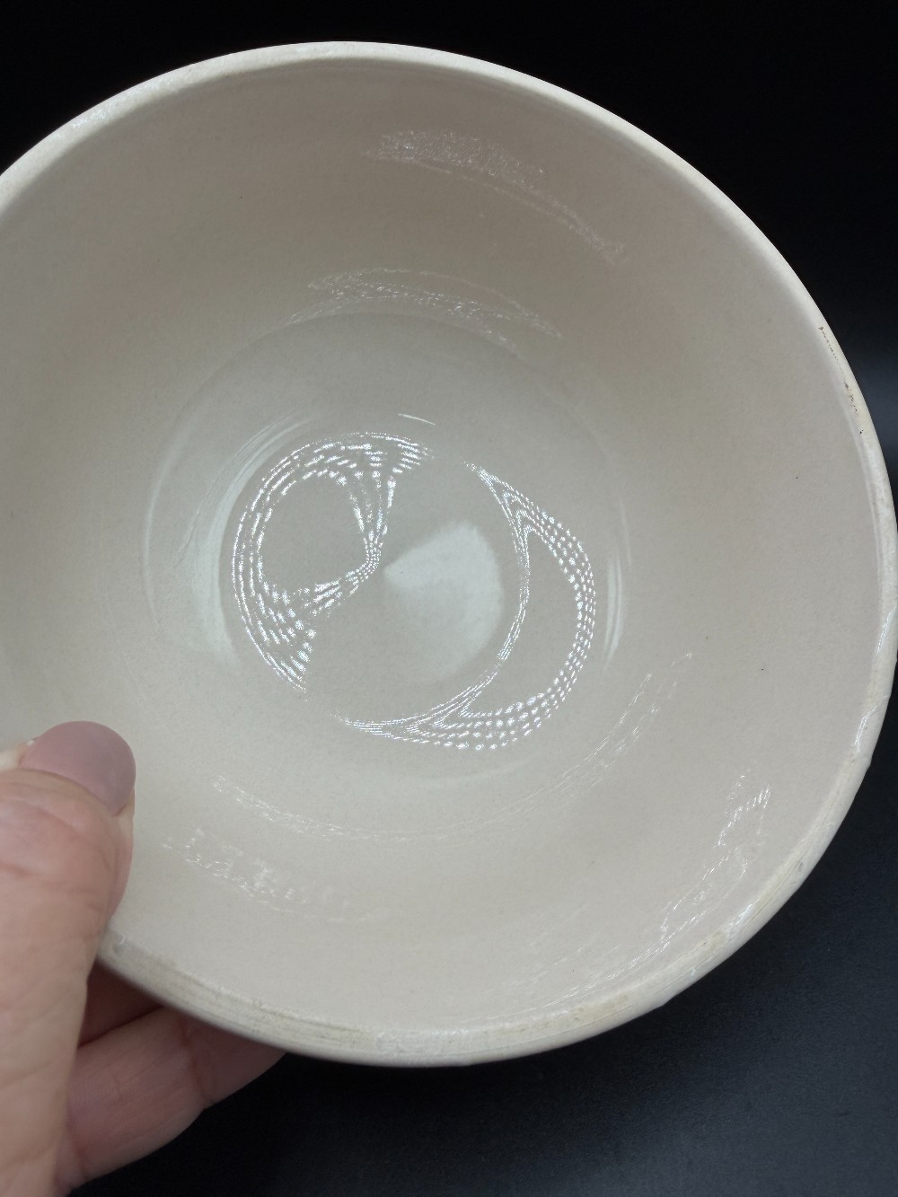 Vintage Old Mountain Heavy Stoneware Nesting Mixing Bowls - Yellow Stripe Set of 3