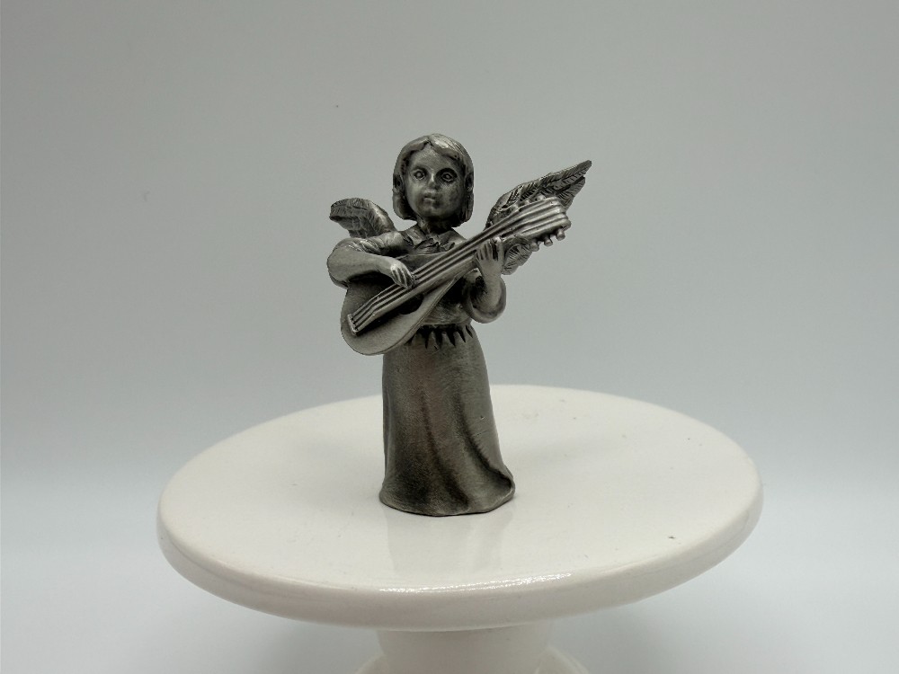 Pewter Angel Playing Instrument H. Wilson