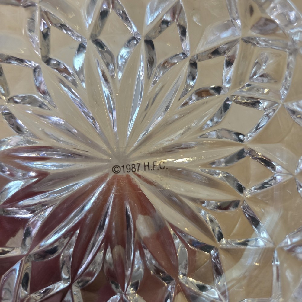 VTG Crystal Hershey Kiss Style Dish