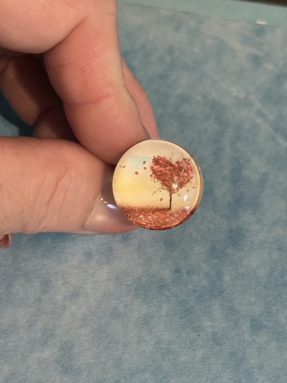 Adjustable Ring - Tree of Life Autumn Heart