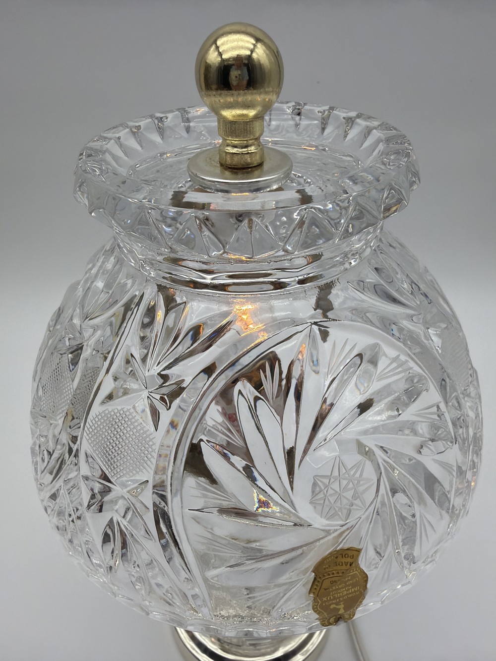Lead Crystal Boudoir Table Lamp