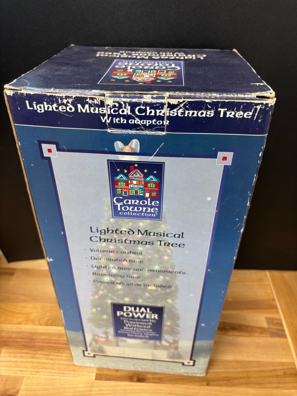 Lighted Musical Christmas Tree Carole Towne Lemax  Original Box Retired 2001 #14660
