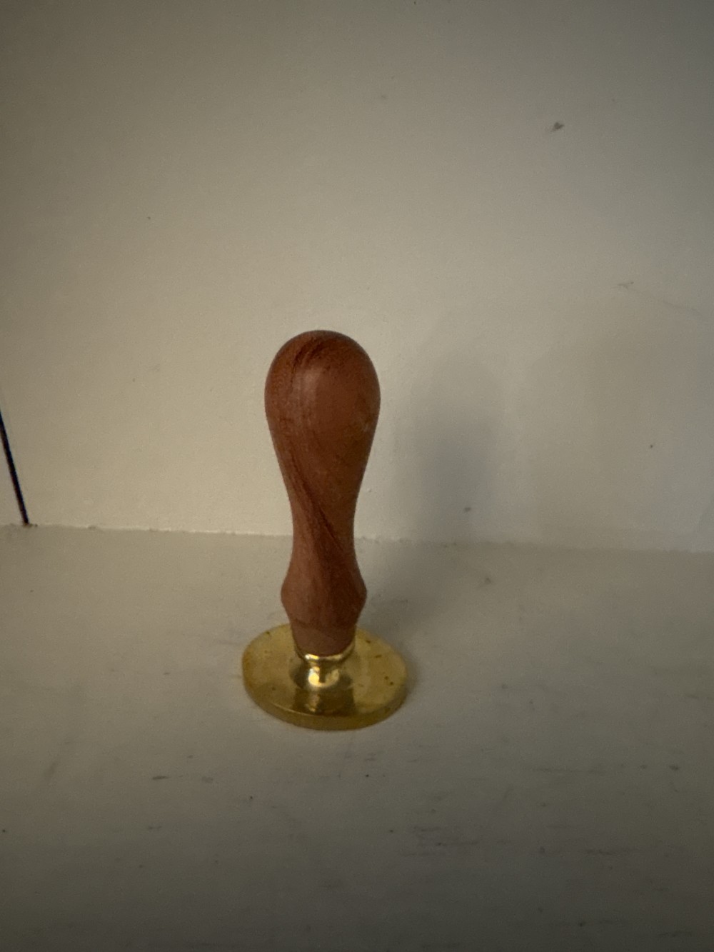 Letter W Stamper Stamp with Wood Handle Metal W