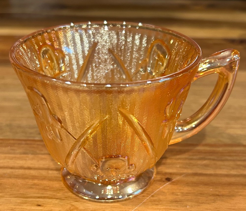 VTG Jeannette Marigold Carnival Glass 