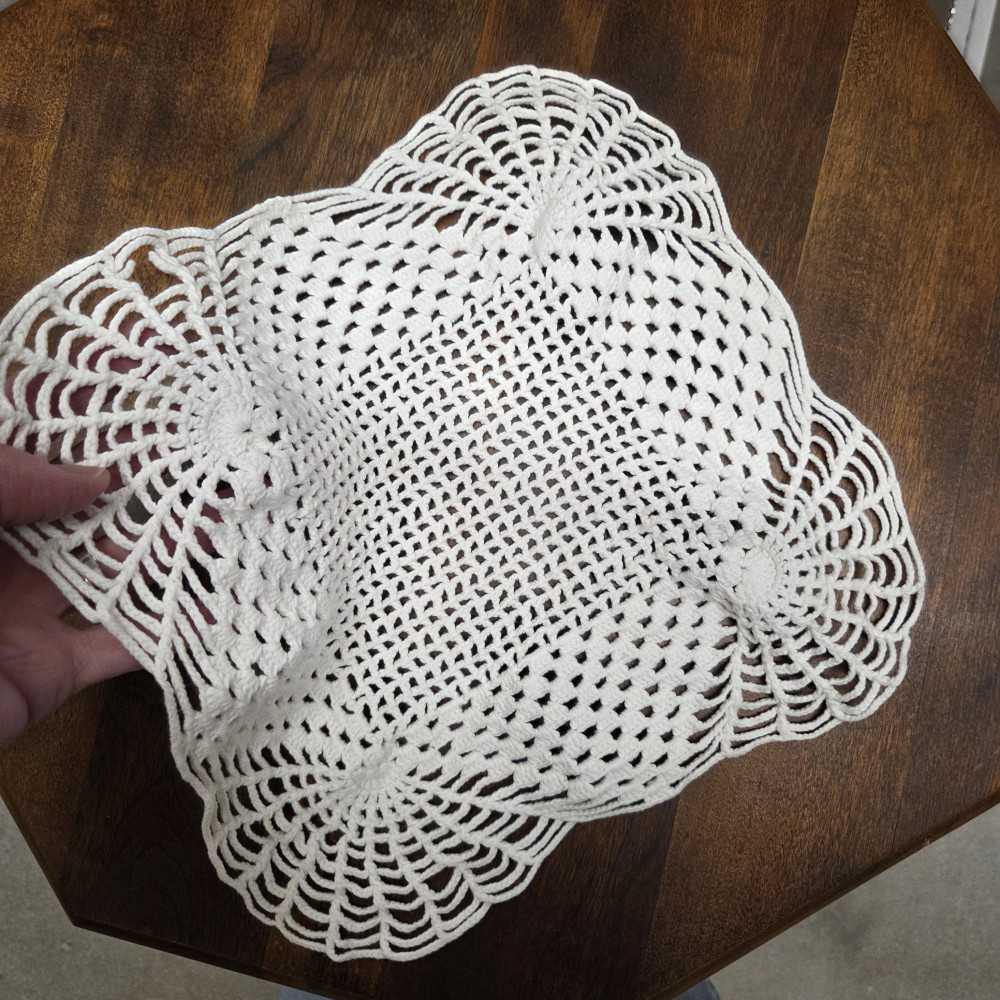 Vintage Hand-crocheted Doily Square