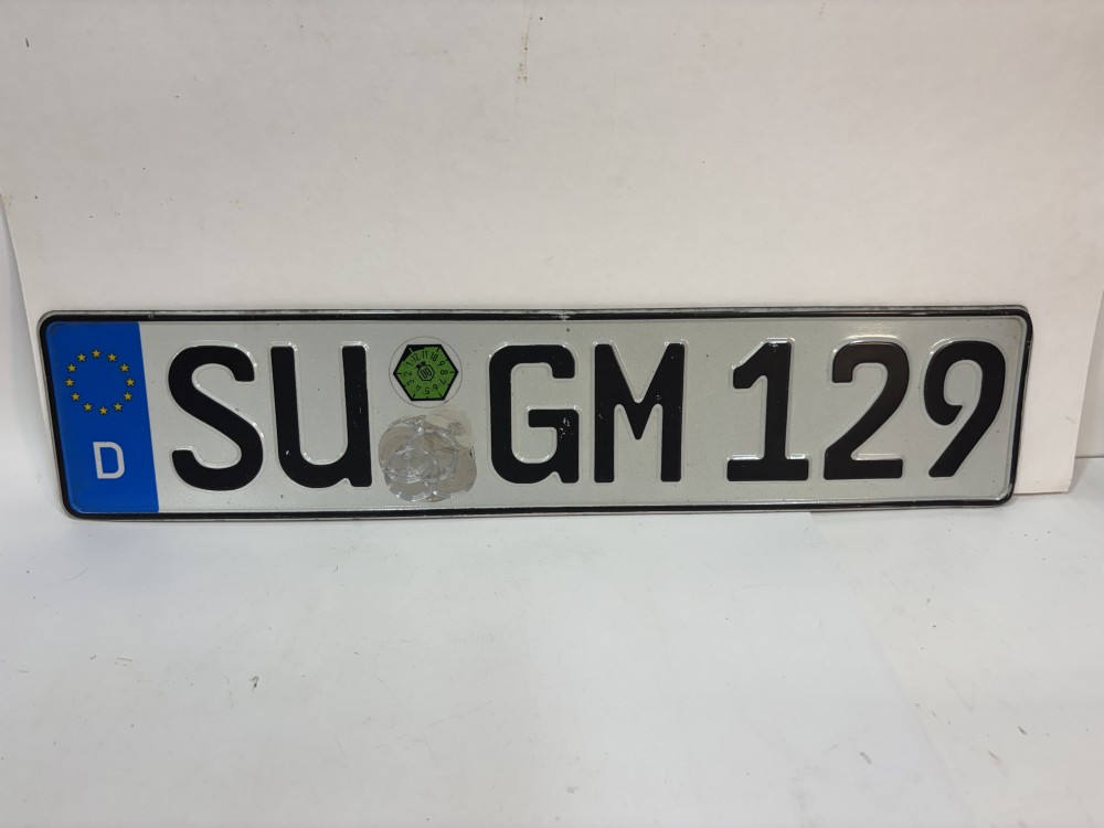 original German car license plate