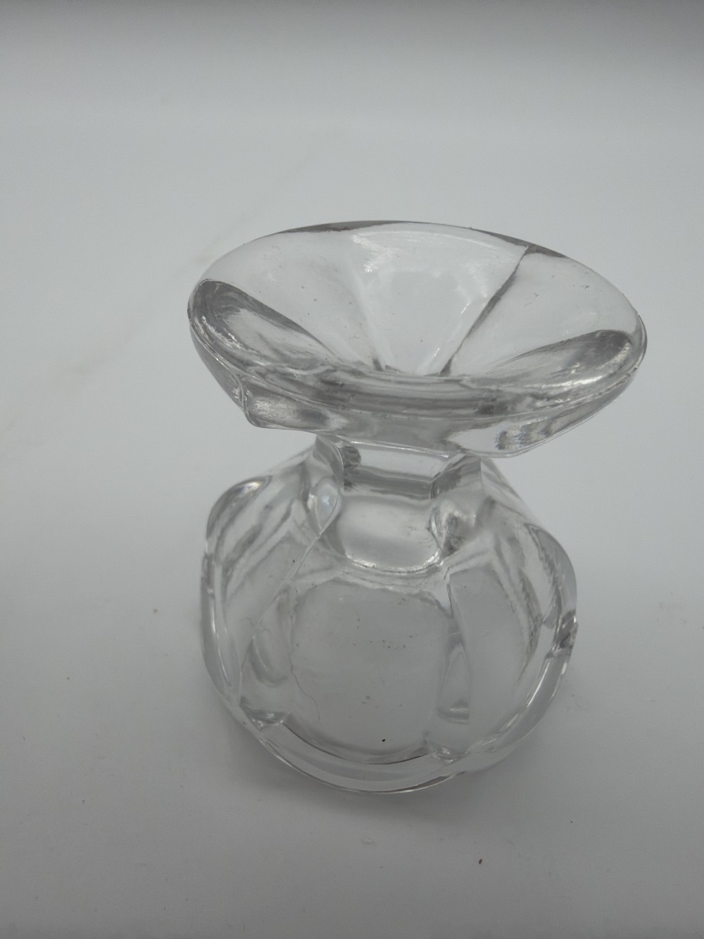 Vtg Pressed Glass Open Salt Cellar