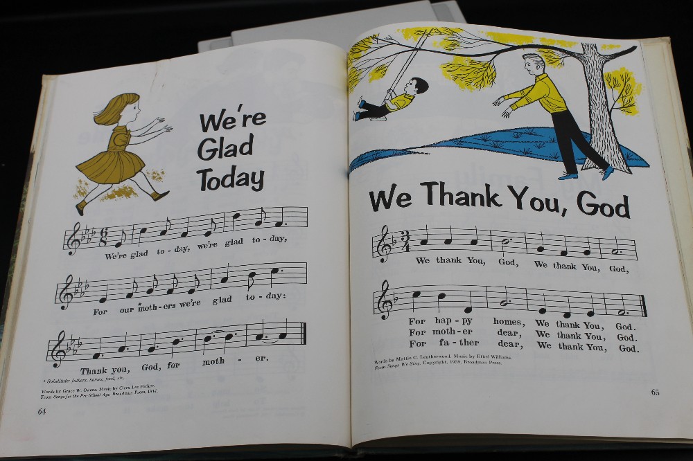 Vtg 1960 SONGS FOR 4'S AND 4'S childrens music book
