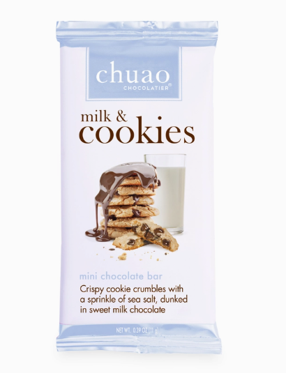 NEW!  Chuao Chocolate:  milk & cookies mini bar