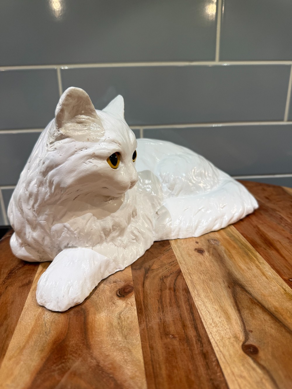 Vtg. Homco White Persian Cat