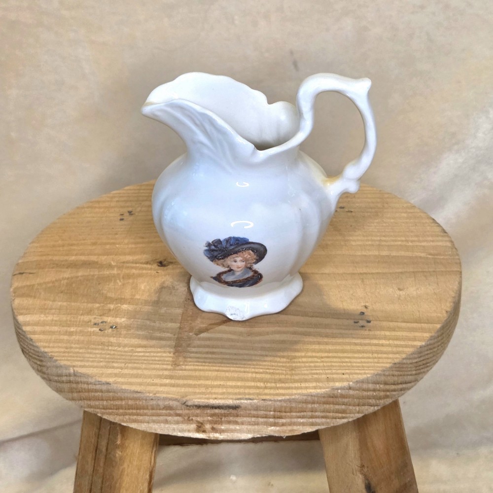 VTG Mini Porcelain Victorian Pitcher 3 inch