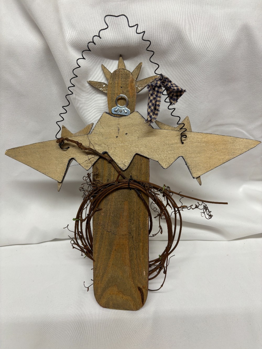 4th of July hanging wooden liberty angel