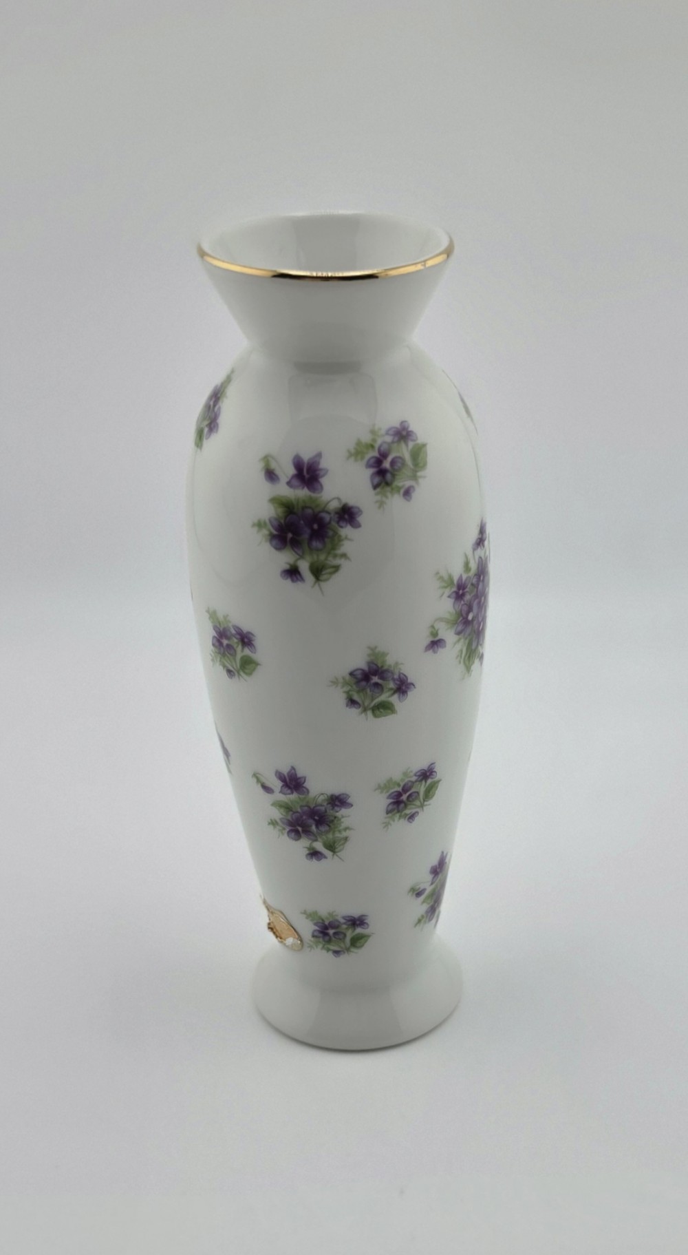 VTG 1962 Lefton China Bud Vase Sweet Violets