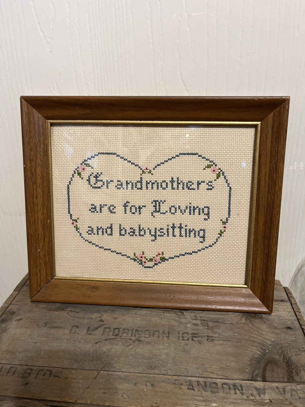 Vtg “Grandmothers” cross stitch