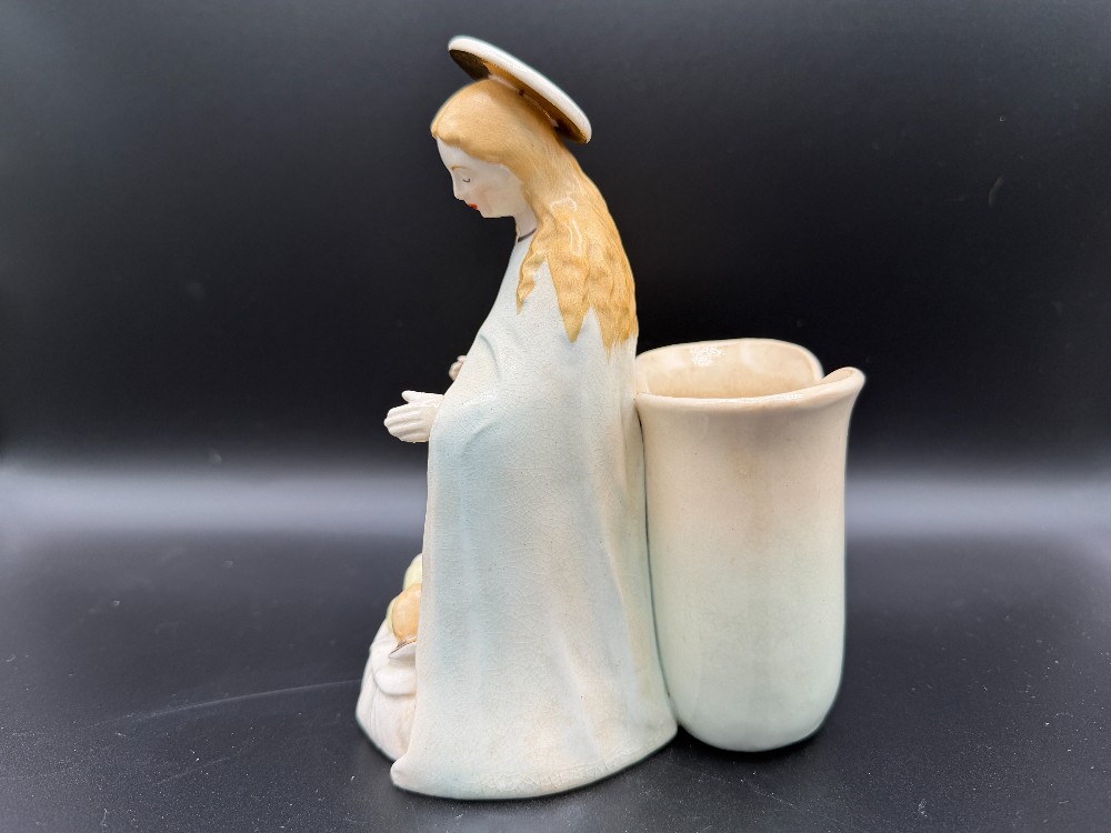 Mother Mary Baby Jesus Vintage Planter