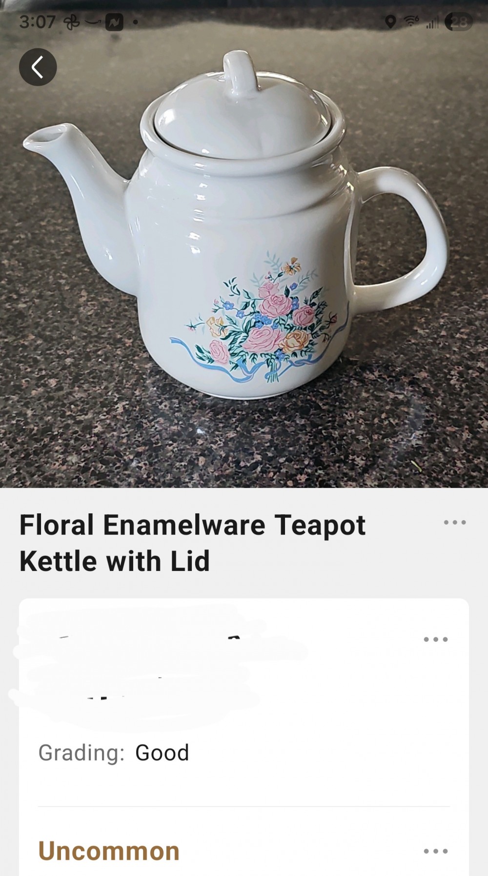 Vintage Enamelware tea pot