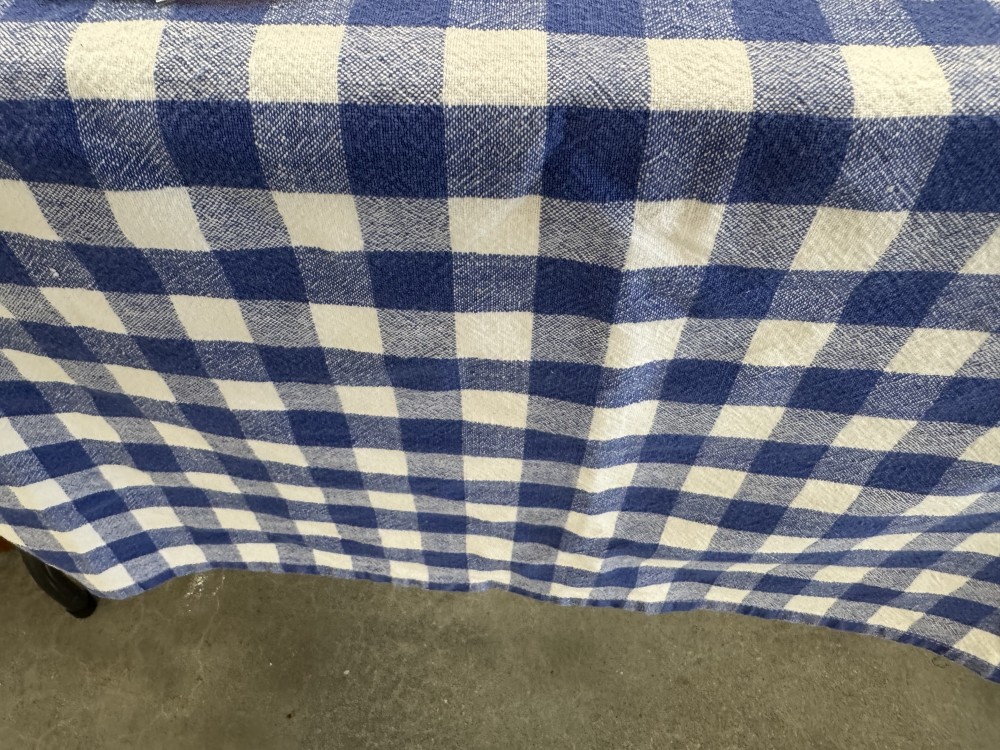 TABLECLOTH, BLUE & WHITE CHECK