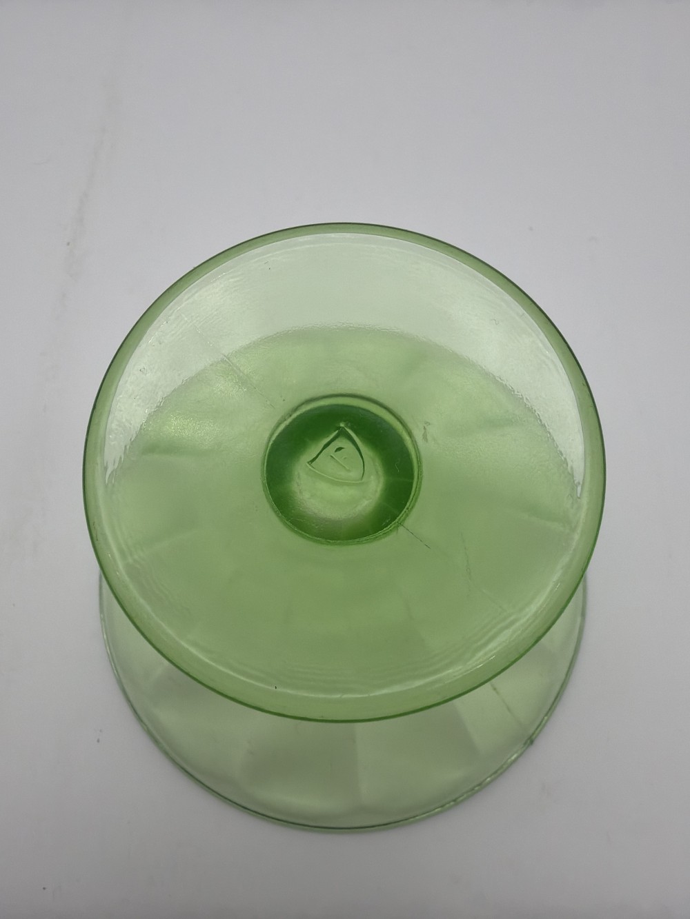 Vintage Federal Uranium Glass Sherbet Dish