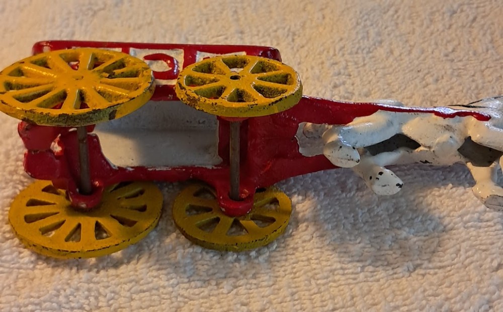 Cast Iron Horse-drawn Ice Wagon