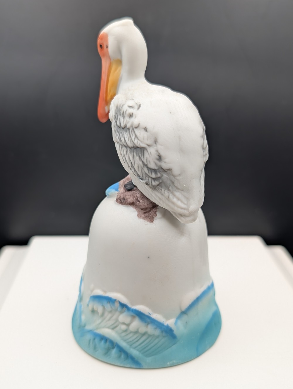 Vintage Porcelain pelican bell