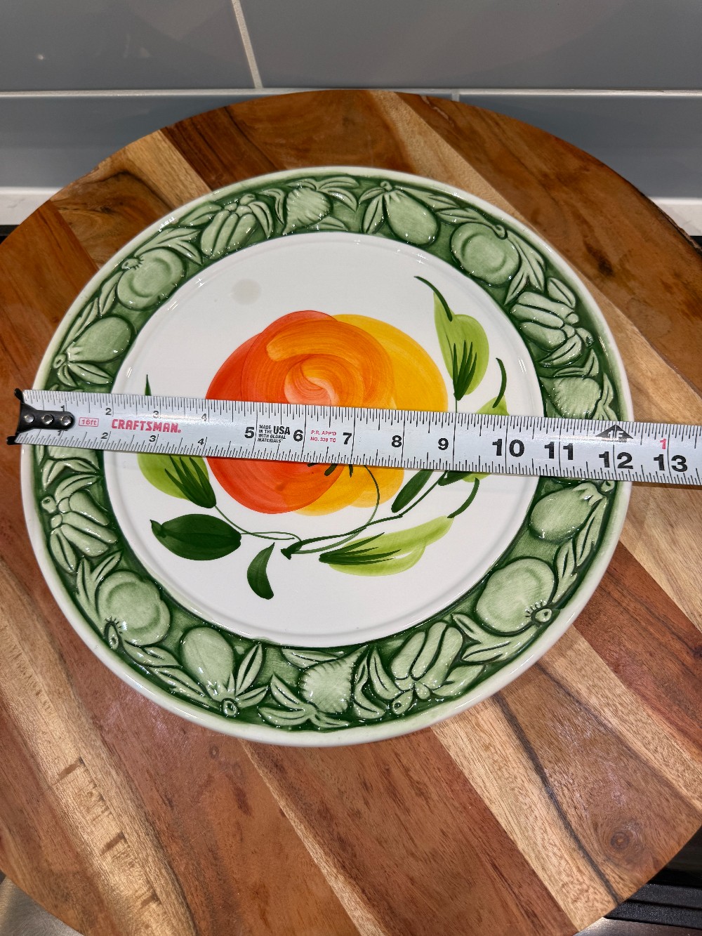 Vtg. Italian Majolica Vegetable Plate