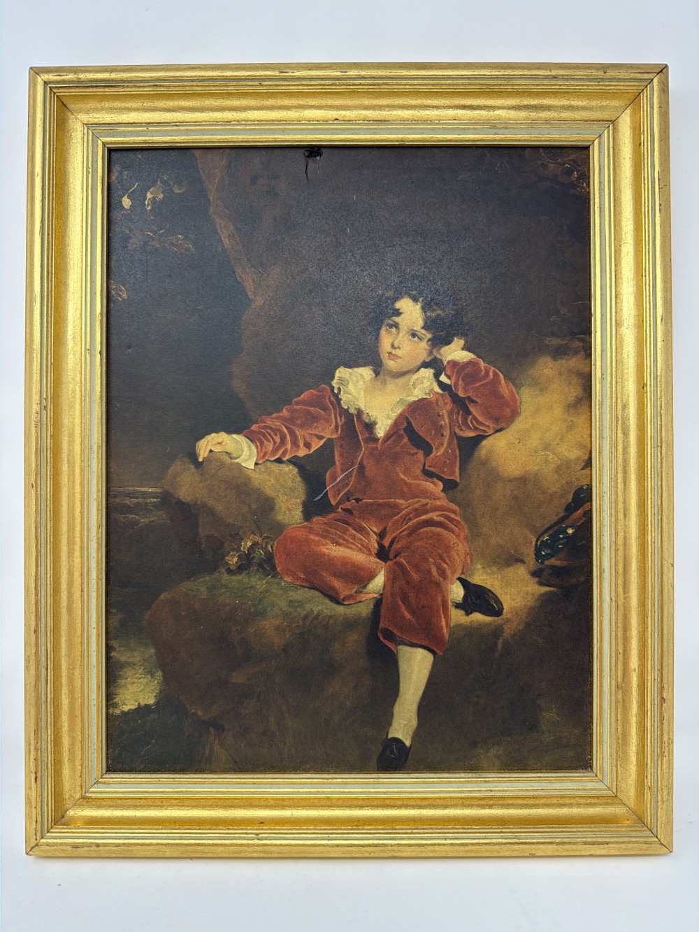 Vtg Framed “The Red Boy”-AS IS