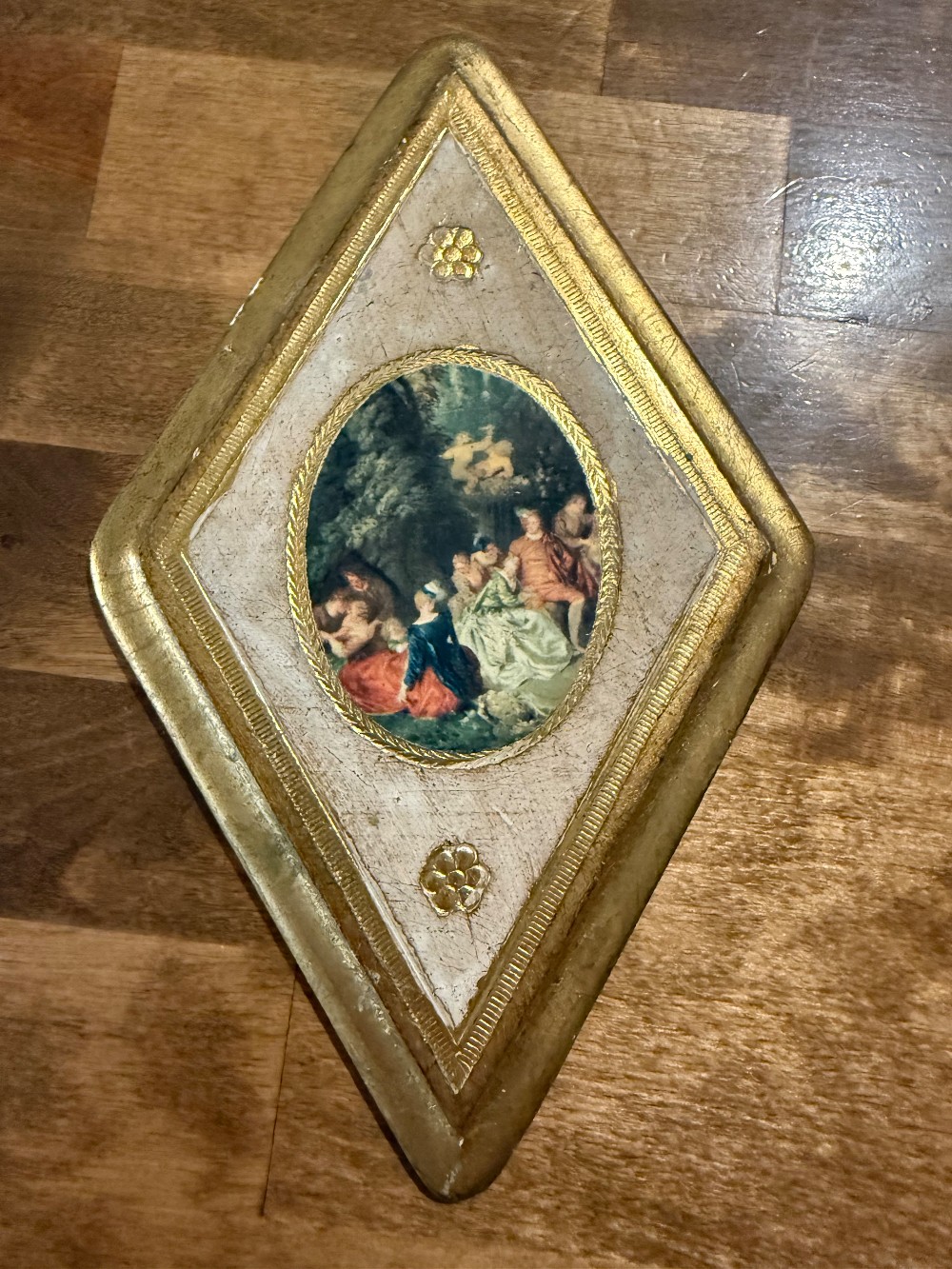 Italian Florentine Wall Plaques Pair