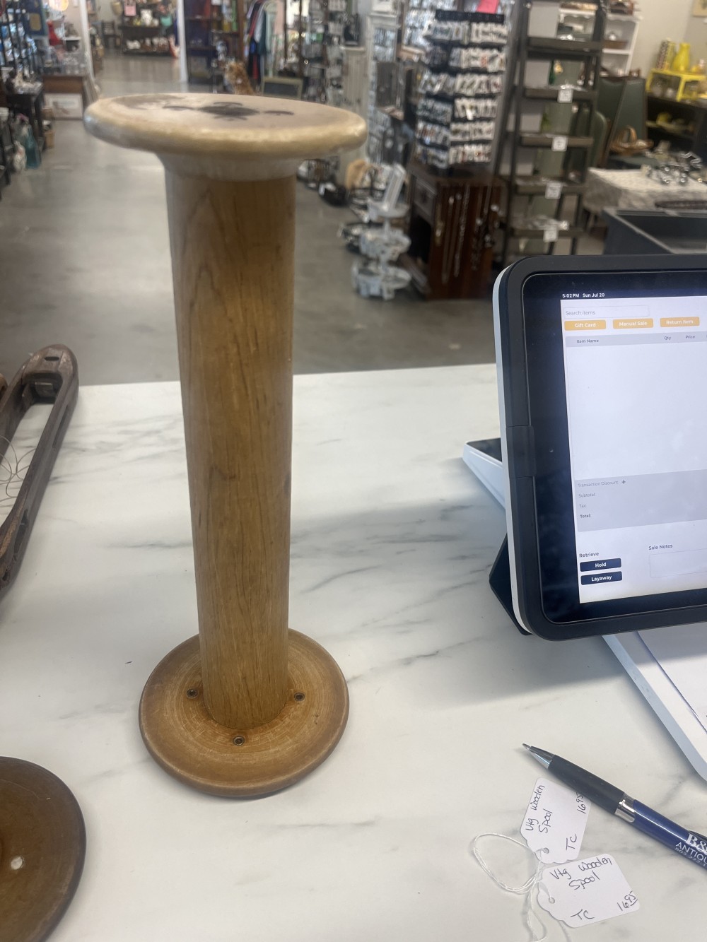 Vtg wooden spool