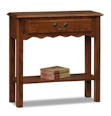 Narrow table w/one drawer & one shelf 28